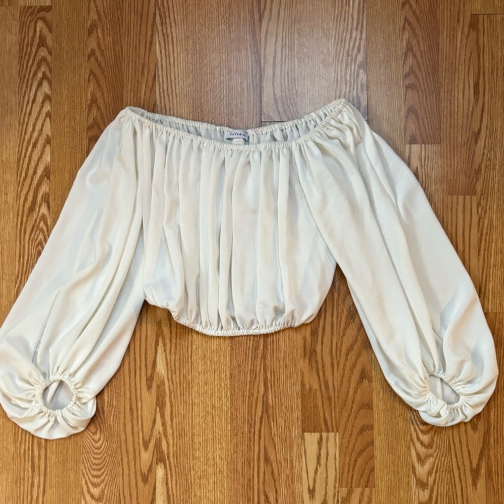 Cream Off-Shoulder Blouse